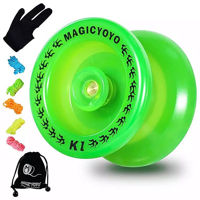 Magic yoyo K1-Plus 子供 のための プロ ヨーヨー プラスチック追加の yoyo サック5 yoyo 弦グローブ2ハブスタック