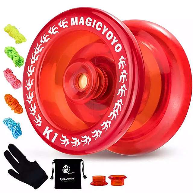 Magic yoyo K1-Plus 子供 のための プロ ヨーヨー プラスチック追加の yoyo サック5 yoyo 弦グローブ2ハブスタック