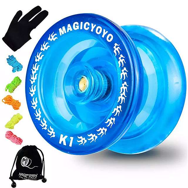 Magic yoyo K1-Plus 子供 のための プロ ヨーヨー プラスチック追加の yoyo サック5 yoyo 弦グローブ2ハブスタック