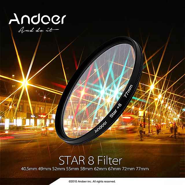 Andoer 52-57mm uv cpl クローズアップ 4つ星8ポイント フィルター nikon canon pentax sony dslr カメラ レンズ フィルター 用円形 フィルター キット