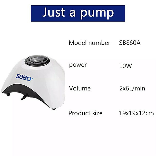 Sobo 5 ワット 10 ワット 水槽 インフレ ポンプ 。酸素供給新デザイン空気 ポンプ 空気圧縮機ダブル/単一の出口調節可能な