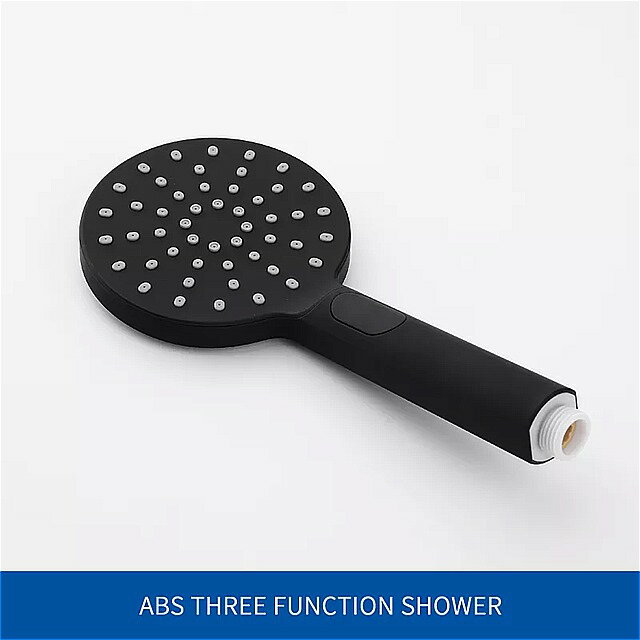 3 機能高級黒 シャワー ヘッド 取り外し可能 な ハンドヘルド 降雨 スプレー シャワー ヘッド 浴室 マット 黒