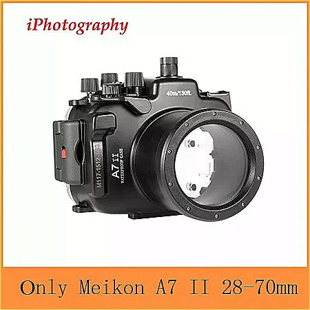 Meikon A7II A7R II 40M Underwater Waterproof Housing Case For Sony A7II A7R II A7S II w/ Fisheye..