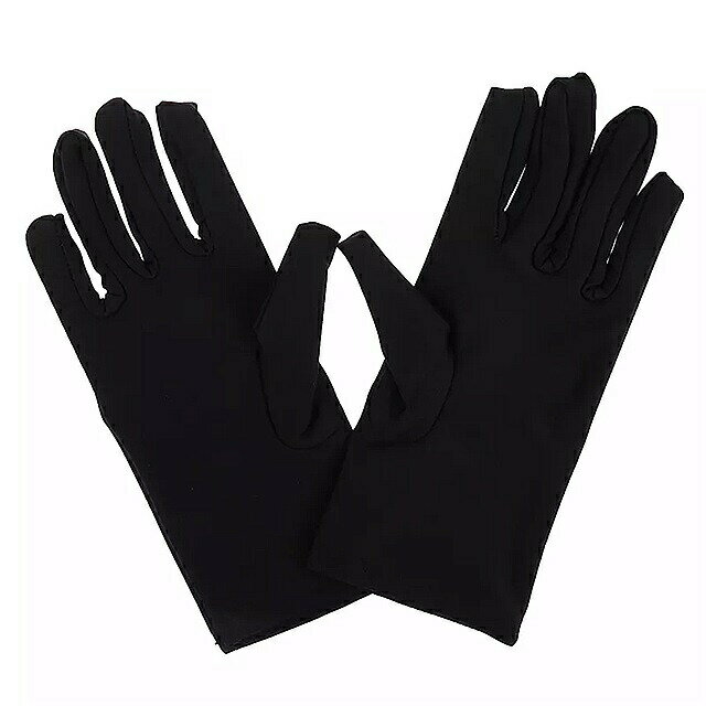 1ペア綿 手袋 カーン布 手袋 儀式を再生 黒 手袋