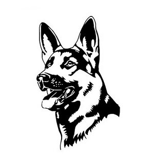 ジャーマン ? シェパード 犬 車 ステッカー アクセサリー 黒 シルバー 人格 ビニール デカール カー スタイリング トラック ステッカー
