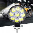 27ワット9v-30v led ワーク ライト floodlightround led オフロード ライト ランプ worklightオフ車 トラック