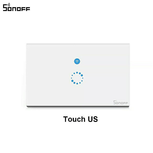 Sonoff タッチ米国wifi スイッチ リモート 制御 オン/オフ スイッチ ガラス パネル 1ウェイウォール ライト コントローラ の 動作 e-welink