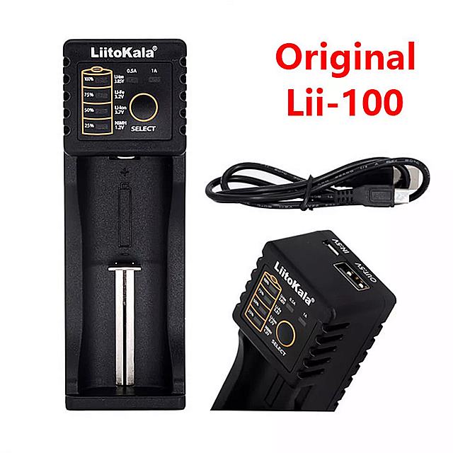 Liitokala Lii-100 バッテリー 充電 器 18650 26650 4.35v/3.2v/3.7v/1.2v rechareableバッテリー 0