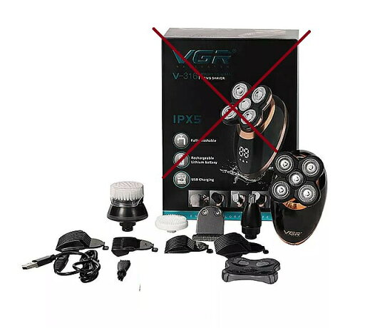 Vgr- 男性用 電気 シェーバー 5-in-1, あごひげ と鼻のトリマー Vgr- 男性用 電気 シェーバー 5-in-1, あごひげ と鼻のトリマー