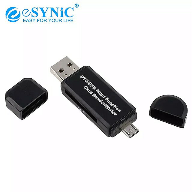 ESYNiC 4 in1 OTG/TF/SD スマート カードリーダー と マイク ロ の Usb 充電 ポートスマート 電話 、テーブルコンピュータ超薄型 ポータブル アダプタ 0