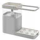 多機能 キッチン 洗剤 ディスペンサー ソープ ディスペンサー ボックス タオル 収納 バー 棚 スポンジハンガー 排水 シンク付き