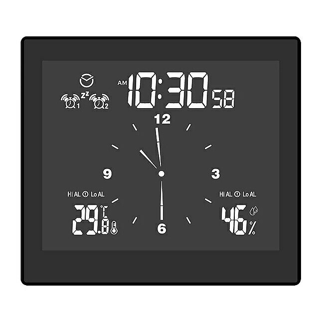 温度計 デジタル アラーム 時計 湿度計 防水 シャワー 浴室 タイマー多目的 lcd 置時計 用 家族