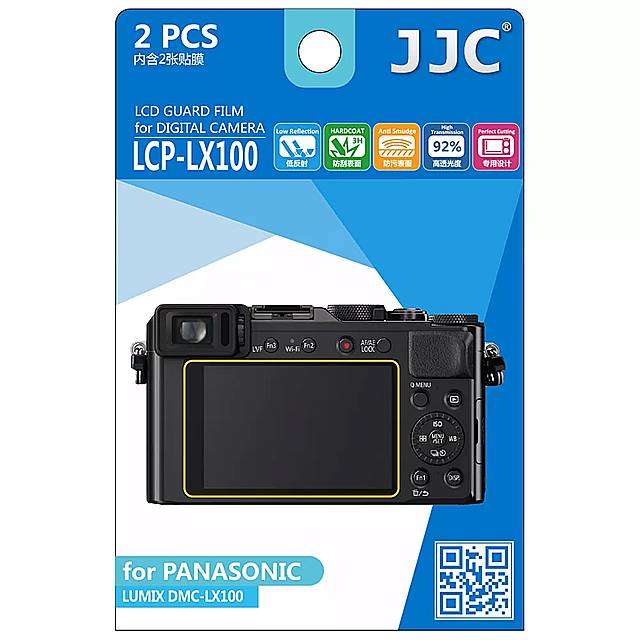 JJC LCP-LX100 液晶ガードフィルムスクリーン プロテクター 2 個 カメラ ディスプレイ パナソニック LX100/TZ90/FZ85/ TX1/ライカ D-ルクス 標準 109 