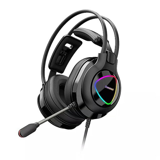 Tronsmart glaryアルファ ゲーミングヘッドフォン ヘッドセット ゲーマーled照明、3.5ミリメートル + usbポートswitch、コンピュータ、ラップトップ Tronsmart glaryアルファ ゲーミングヘッドフォン ヘッドセット ゲーマーled照明、3.5ミリメートル + usbポートswitch、コンピュータ、ラップトップ