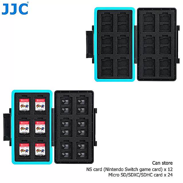 Jjc 36 スロット 防水 メモリ カード ケース アンチショック 収納 ボックス 24 マイクロ sd sdxc sdhc + 12 ns カード 財布 オーガナイザー キーパー