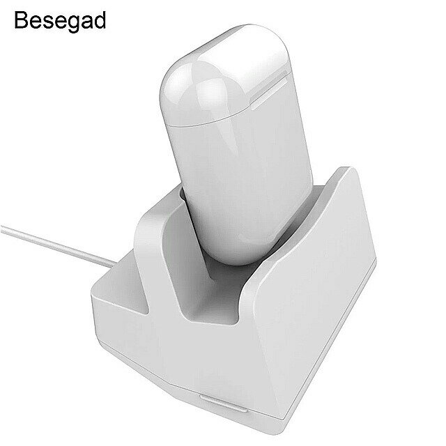 Besegad 2 で 1 充電ドック デスクトップ テーブルホルダー スタンド ステーション 充電器 Airpods 2 1 iPhone 8 7 7 プラス 6s 6 プラス