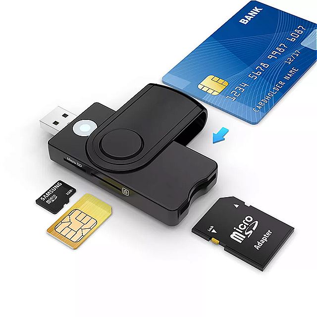 Uthai X02 usb sim カードリーダー 銀行カード用のic/id emv sd tf mmc cardreaders USB-CCID iso 7816 windows 7 8 10 linux os