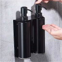 ステンレス 鋼の 浴室 二ヘッド ソープ ディスペンサー 黒 ボトル 金属 ポンプ キッチン シンク ハンド ソープ ディスペンサー