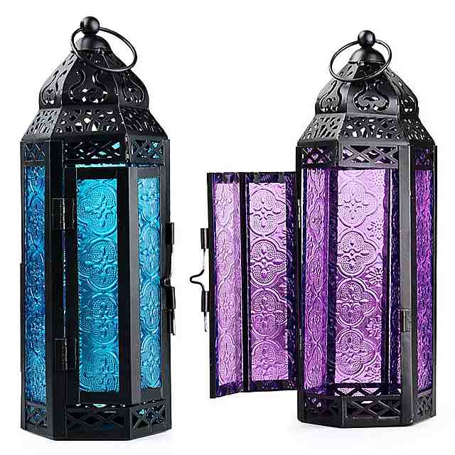 モロッコメタルガーデンランプ 2色 常夜灯 ポータブル 屋外 装飾 ライト 家のためのガーデン ライト
