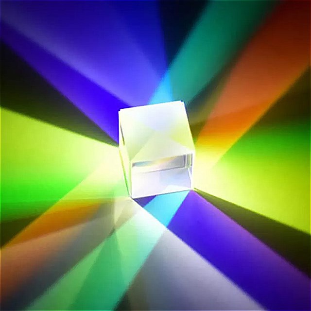 エース-littles六面 高輝度 光結合 キューブ プリズム ステンドグラス ビーム分割 プリズム 光学 実験 計測器