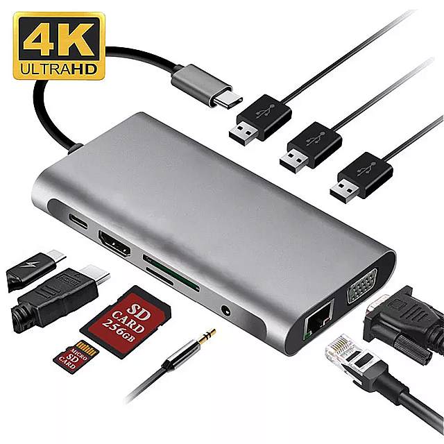 Usb nu hbLOXe[V ^Cvc A_v^ usb 3.0 4 18k hdmiΉvga RJ45 101 Ro[^ macbook pro nu T_[{g3