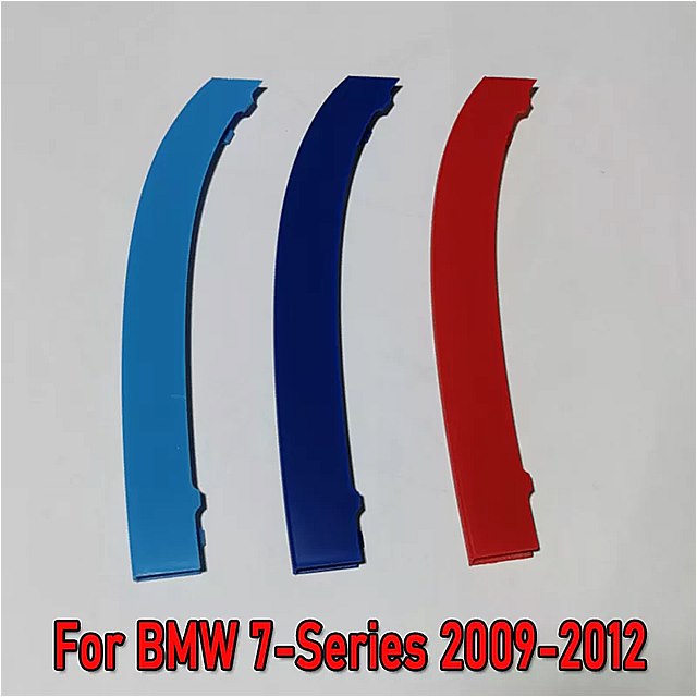 Zemar 3個abs bmw F01 F02 G11 G12 7シリーズ2009 2010 - 2019 2020 2021 カー レース グリル ストリップ トリムクリップm電源 アクセサリー