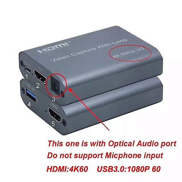 4 18k 60 60hzの hdmi ビデオ キャプチャ カード 3.5ミリメートル オーディオ 出力 マイク テレビ ループ ゲーム で 録音 ボックス 1080 1080p 60fps usb 3.0 2.0 ライブ ストリーミング
