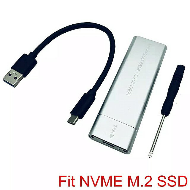 usb3.1 M.2 NVME pcie SSD エンクロージャ 、 NVME M- キー 入力 する C アダプタ ケース nvme ための SSD 、 usb 3.1 M.2 NGFF SATA SSD ケース ボックス 新