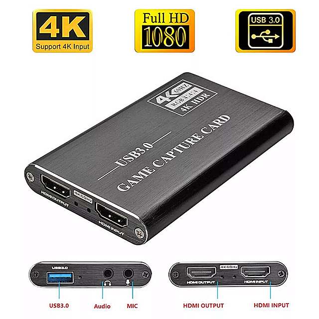 4 hdmi ゲーム ビデオ キャプチャ カード usb 3.0 1080 1080p グラバー ドングル hdmi キャプチャ カード ため obs キャプチャ ゲーム キャプチャ カード ライブ ストリーミング