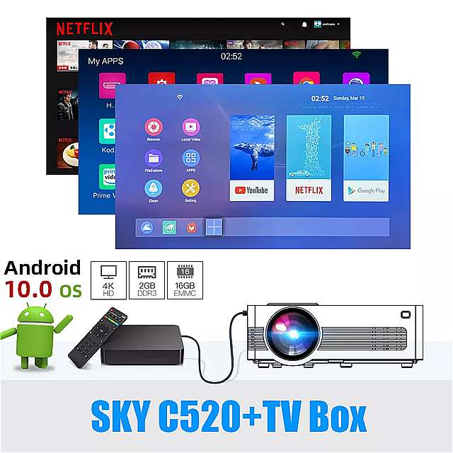 BYINTEK C520 HD LED 150C` z[VA^[ |[^u rfI ~jvWFN^[ X}zp 1080P 3D 4K