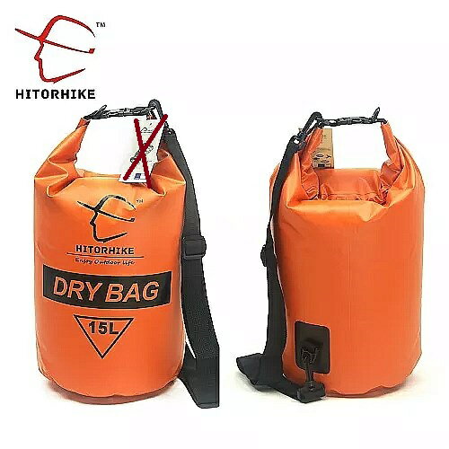 Hitorhihe-15l防水ドライ バッグ アウトドアアクティビティ 水泳 キャンプ ラフティング用の調節 可能 なストラップ付き 収納 バッグ 5色