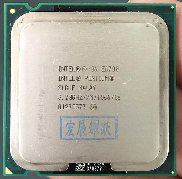 インテル cpu pentium E6700 cpu/3.2 ghz/LGA775/775pin/2 メガバイト L2 キャッシュ/ デュアル コア/65 ワット プロセッサ scrattered ピース