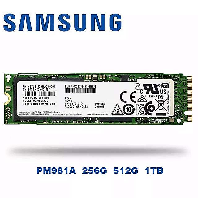 サムスンのssd M.2 PM981A nvme PC ie 3.0 × 4 256ギガバイト512ギガバイト内蔵ソリッドステート ドライブ M2ノートパソコン デスクトップ 1テラバイト