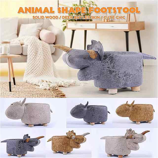 動物 の形をした フット スツール パッド入り クッション 家庭 寝室 家具の 装飾 56x25x25 cm