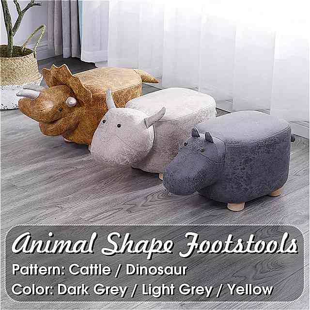 動物 の形をした フット スツール パッド入り クッション 家庭 寝室 家具の 装飾 56x25x25 cm