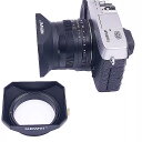 ユニバーサル 正方形 カメラ レンズ フードネジ マウント 3 canon nikon オリンパス microless ビデオ カメラ dv レンズ(2)