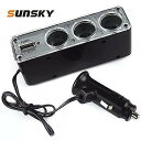 車 3 トリプル ソケット 12 v/24 v 車 のシガー usb 電源自動 車 充電 アダプタ(2)