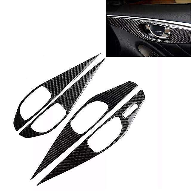 4 個 車 カーボンファイバー ドア パネル 装飾 ステッ カー のインフィニティ Q50