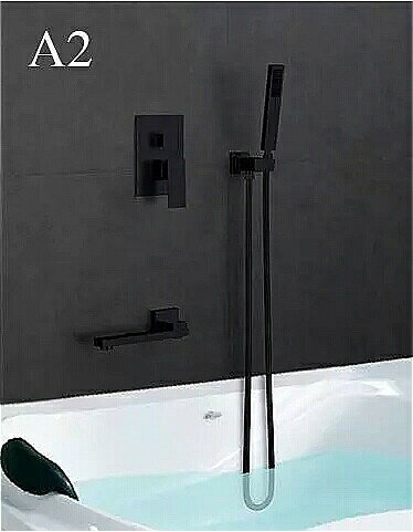 クローム シャワー 蛇口 ブラック シャワー セット雨タップ 浴室 蛇口 シャワー armatur 0