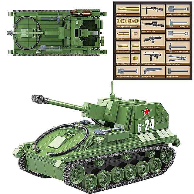 462個ソビエトBT-7ライト戦 車 ビルディング ブロック 軍事タンク アクセサリー 兵士 レンガ 軍 おもちゃ 子供 の プレゼントに！