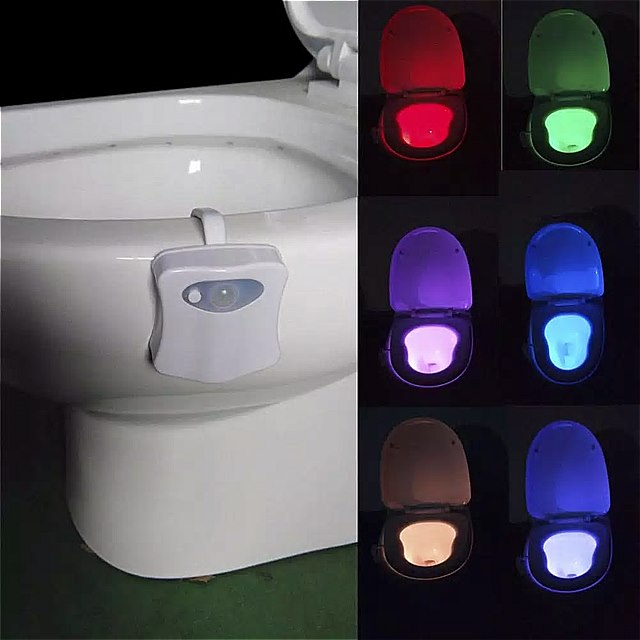 インテリジェント LED トイレ ライト pir モーションセンサー 付き 常夜灯 防水 バスルーム とトイレのボウル用 8色