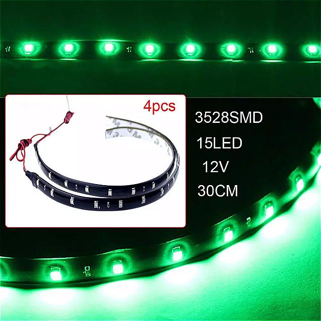 4個のrgb LED バーストリップ30センチ