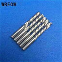 6mm超硬 合金 エンド ミル,5個, シングル フルート, スパイラル ,cnc カッター ,木材用切削 工具 ,32mm