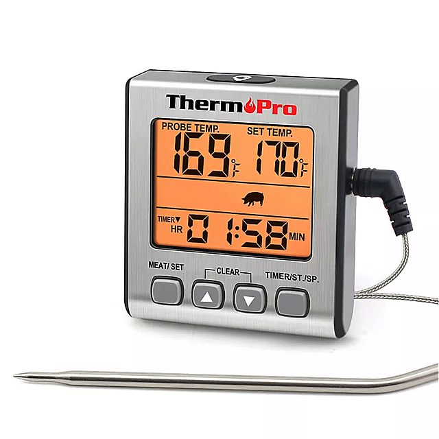 Thermopro- バーベキュー 用 デジタル 温度計 バーベキュー 用 タイマー 付き モデルtp16s