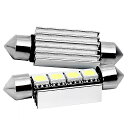 10個42ミリメートルc5w C10W 4 smd 5050 LED canbus エラーフリーカー インテリア 花綱 ドーム ライト 自動読書 ランプ no ...
