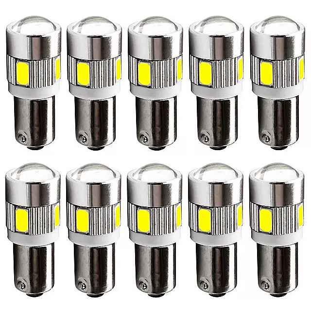 10 Px T4W BA9S 6 smd 5630 5730 6SMD LED EFbW d  Ǐ h[ v io[v[g Cg zCg dc 12v 10X