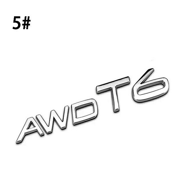 Aqtqaq 1 個 3D 金属 awd T5 T6 車 の サイド フェンダー リア トランク エンブレム バッジ ステッカー のためのボルボ S60L XC60 V40 XC90 、 車 の ステッカー