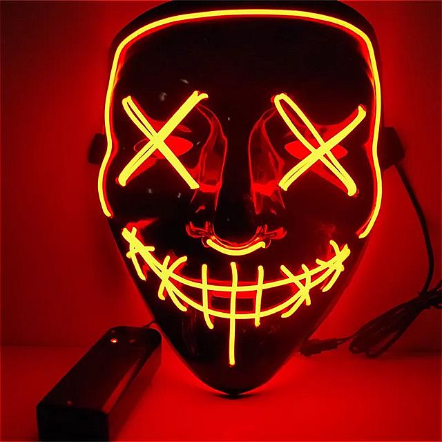 ハロウィーン パーティー 用の LED マスク ナイトライト 暗闇で光る