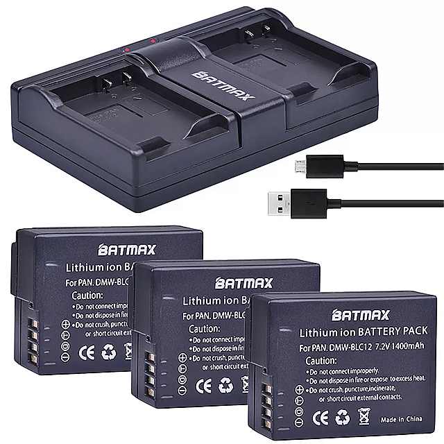 3ԡ 1400 mah blc12 DMW-BLC12E BLC12 Хåƥ꡼ + usb ǥ奢 Ŵ ѥʥ˥å lumix dmc-fz1000fz200FZ300g5g6g7gh2DMC-GX8