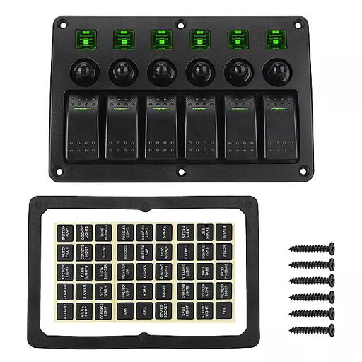 車 スイッチ パネル ステッカー マリン ロッカー スイッチ パネル 6ギャング12?24v 回路 制御 led ライト 防水 車 スイッチ パネル ステッカー マリン ロッカー スイッチ パネル 6ギャング12?24v 回路 制御 led ライト 防水